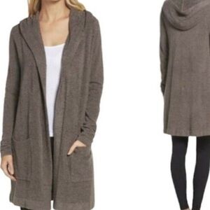 Barefoot Dreams Women's Open Front Cardigan - brown